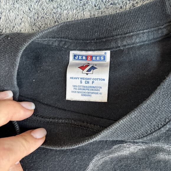 Vintage Jerzees John Lenon 96 Band T‎ Shirt Black Small Men’s Double Side Short - Picture 4 of 5